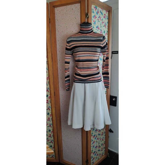 Vintage ACT III Deadstock 1970's White Tulip Mini Skirt- Size 6 - Picture 5 of 12